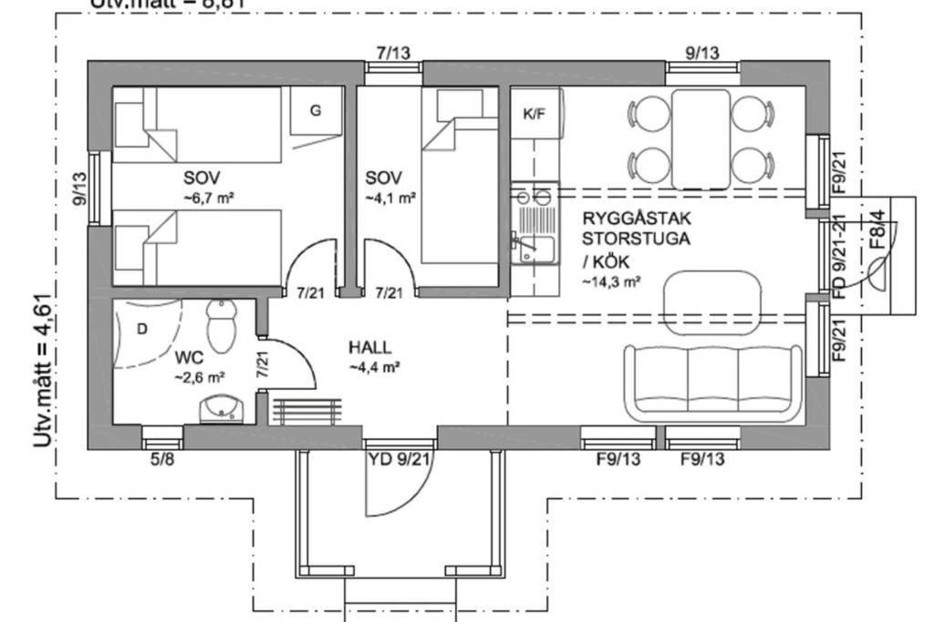 Nybyggd Stuga Intill Skogsbrynet - New Built Cottage Next To The Cowberry Forest Mora Exteriér fotografie